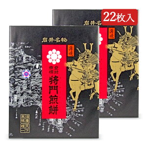 【マラソン限定!最大2000円OFFクーポン配布中!】《送料無料》将門煎餅本舗 将門煎餅 薄焼 22枚入 × 2箱 進物折 まさかど煎餅