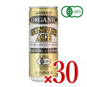 【マラソン限定!最大2000円OFFクーポン配布中!】《送料無料》光食品 オーガニック ジンジャーエール 250ml×30本 ケース販売 有機JAS