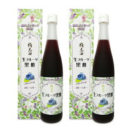 【マラソン限定クーポン配布中】《送料無料》福山黒酢 桷志田 フルーツ黒酢ブルーベリー 500ml × 2本 【…