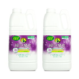 緑の魔女 泡タイプ トイレ 詰替用 2L × 2本 [ミマスクリーンケア］ 【 まとめ買い 】