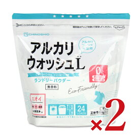 【月初め34時間限定！最大2200円クーポン配布中！】地の塩社 アルカリウォッシュランドリーパウダー無香料 600g × 2袋