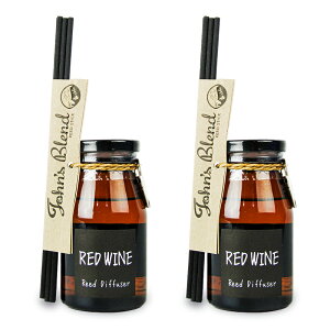 《送料無料》ノルコーポレーション John's Blend リードディフューザー レッドワイン 140ml×2個