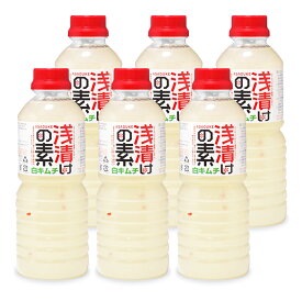 【マラソン限定クーポン配布中】北杜食品 浅漬けの素白キムチ 500ml × 6本 【 まとめ買い 】