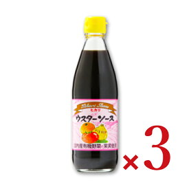 【マラソン限定クーポン配布中】ヒカリ ウスターソース 360ml × 3本（国産野菜・果実使用）［光食品］ 【 まとめ買い 】