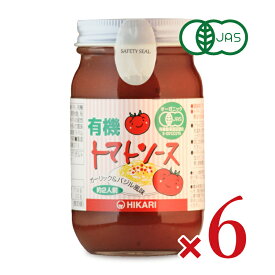 【マラソン限定クーポン配布中】光食品 有機トマトソース ガーリック＆バジル風味225g × 6個 【 まとめ買い 】