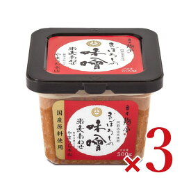 【マラソン限定クーポン配布中】まぼろしの味噌 米麦あわせ 500g × 3個 山内本店【まとめ買い】