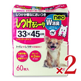 ボンビアルコン (Bonbi) しつけるシーツW消臭neo レギュラー 60枚 × 2個 【 まとめ買い 】