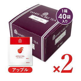 【マラソン限定クーポン配布中】《送料無料》三井農林 ホワイトノーブル アップル ティーバッグ 紅茶 40袋入 × 2箱【まとめ買い】
