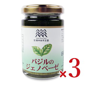 【マラソン限定クーポン配布中】《送料無料》信州自然王国 バジルのジェノベーゼ 120g × 3個【まとめ買い】