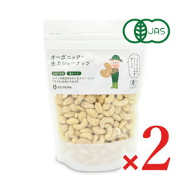 【マラソン限定クーポン配布中】《送料無料》BIONOWA オーガニック カシューナッツ (生) 380g × 2袋 【 有機JAS オーガニック まとめ買い 生ナッツ ノンオイル チャック付 塩不使用 油不使用 パン インド 製菓 製パン 中華料理 柔らかめ 有機栽培】