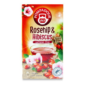 ポンパドール ローズヒップ&ハイビスカス 20TB [日本緑茶センター] 【 紅茶 茶葉 ティーバッグ ハーブティー ローズヒップ ハイビスカス まとめ買い】