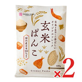 桜井食品 玄米ぱんこ 100g × 2袋 国産 米パン粉【まとめ買い】