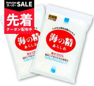 【スーパーSALE先着クーポン】海の精 あらしお （赤ラベル） 500g × 2袋【調味料 塩 あらじお 荒塩 あら…