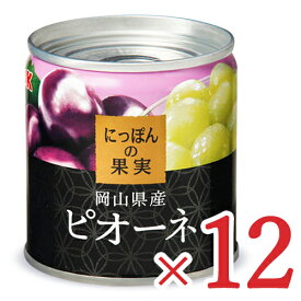 《送料無料》にっぽんの果実 岡山県産 ピオーネ 190g × 12缶 ケース販売 ぶどう