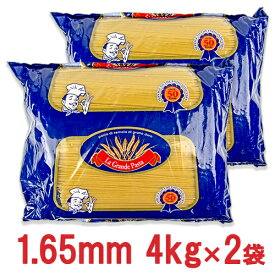 【マラソン限定！最大2200円OFFクーポン配布中】ラ・グランデ スパゲッティ 1.65mm 4kg × 2袋 デュラム小麦100%