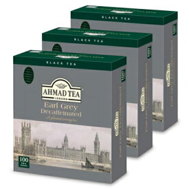 《送料無料》富永貿易 AHMAD アーマッドティー 紅茶 デカフェ アールグレイ 2gティーバッグ × 100袋 × 3個