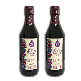 内堀醸造 フルーツビネガー ぶどうとブルーベリーの酢 360ml × 2本 【まとめ買い 果実酢 健康酢 酢 葡萄 うちぼり 内堀 無添加】
