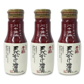 【マラソン限定！最大2200円OFFクーポン配布中】川中醤油 芳醇 天然かけ醤油 ボトル 200ml × 3本