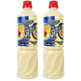 【最大2200円OFFのスーパーSALE限定クーポン配布中！】ミツカン 麺&鍋大陸 濃厚鶏白湯スープの素 業務用 1110g × 2本