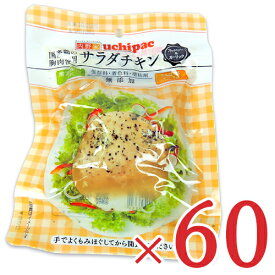 《送料無料》内野家 uchipac 国産鶏 サラダチキン ブラックペッパー&ガーリック 100g × 60個 ケース販売
