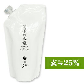 【マラソン限定！最大2200円OFFクーポン配布中】昆布の水塩 玄≒25％ 280ml 詰替用 スタンドパック ［松前屋］