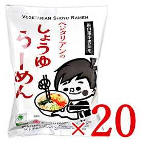 【マラソン限定！最大2200円OFFクーポン配布中】《送料無料》桜井食品 ベジタリアンのためのラーメン しょうゆ味 98g × 20袋入