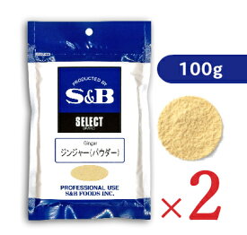 【マラソン限定クーポン配布中】S&B セレクトスパイス ジンジャー パウダー 100g × 2袋 ［エスビー食品］【しょうが 生姜 しょうが粉末 スパイス ヱスビー まとめ買い】