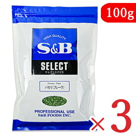 【マラソン限定クーポン配布中】《送料無料》エスビー食品 S&B パセリ（フレーク）100g × 3袋 業務用【まとめ買い】