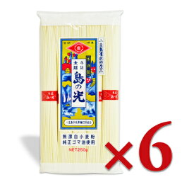 【マラソン限定!最大2200円OFFクーポン配布中!】小豆島手延素麺 島の光 手延べそうめん 赤帯 250g（50g×5束）× 6袋