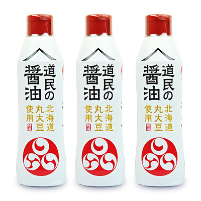 福山醸造 トモエ 道民の醤油 北海道丸大豆 450ml × 3個