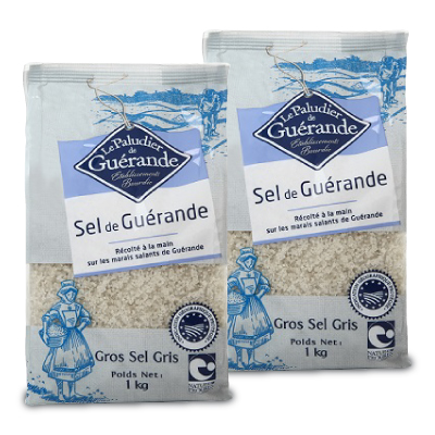 セール品《送料無料》アクアメール セルマランドゲランド ゲランドの塩 あら塩 1kg × 2袋