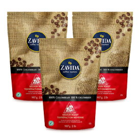 《送料無料》ZAVIDA ザビダコーヒー 100% コロンビアンコーヒー 907g 2lb × 3袋《正規販売店》