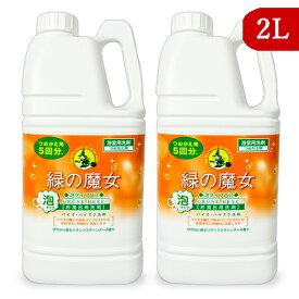 【マラソン限定クーポン配布中】《送料無料》緑の魔女 泡タイプ バス ラベンダーの香り 詰替 2L × 2個 ミマスクリーンケア 【 まとめ買い 】
