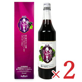 《送料無料》佐幸本店 完熟 山のきぶどう 果汁100%ストレート 600ml × 2箱【まとめ買い ご挨拶ギフト 贈答用】