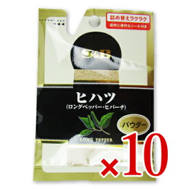 【マラソン限定クーポン配布中】エスビー食品 S&B 袋入りヒハツ(パウダー) 13g × 10個【まとめ買い】