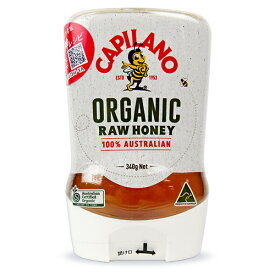 【イーグルス感謝祭限定!!最大2000円OFFクーポン配布中!! 】明治屋 カピラーノ オーガニック ピュア ハニー 340g 逆さボトル 生はちみつ