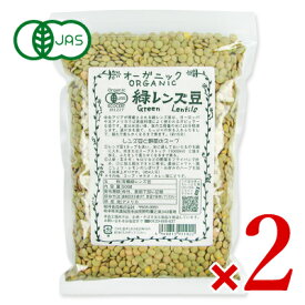 【GW限定！最大10%OFFクーポン配布中！】有機緑レンズ豆 500g × 2袋 桜井食品 有機JAS