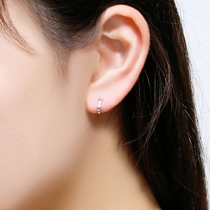 楽天市場】K10ホワイトゴールドダイヤモンドピアス : ジュエリーツツミ