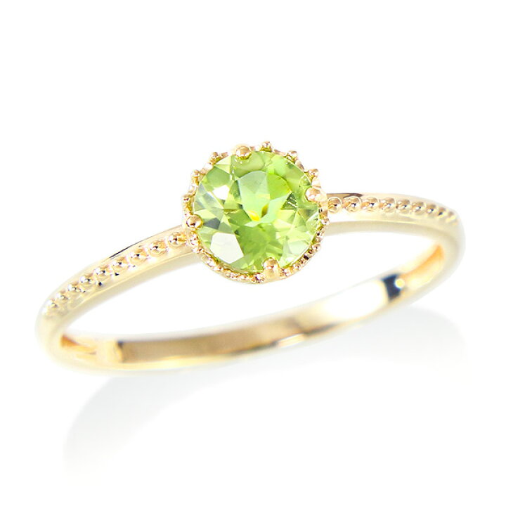 楽天市場】K10イエローゴールドペリドットリング : ジュエリーツツミ 