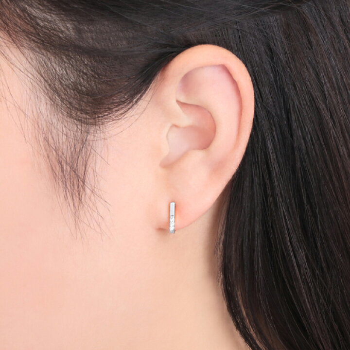 K10ホワイトゴールドダイヤモンドピアス | ジュエリーツツミ