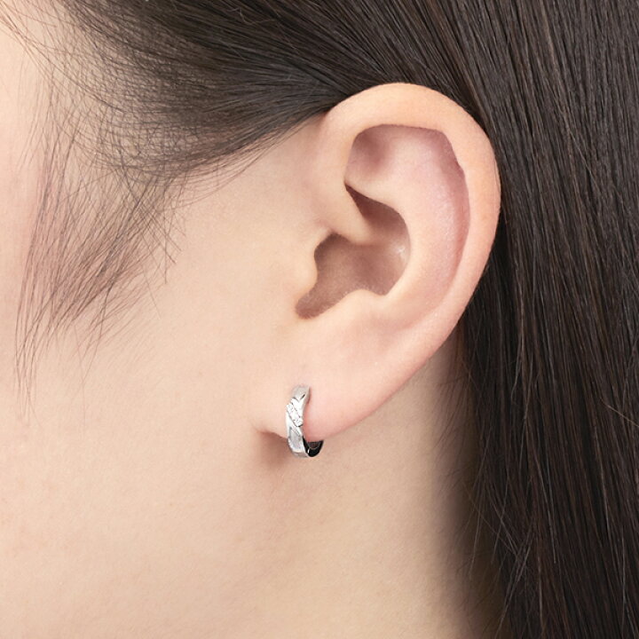 楽天市場】K10ホワイトゴールドダイヤモンドピアス : ジュエリーツツミ