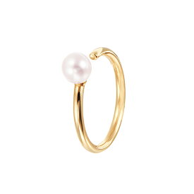 【SALE】 K10イエローゴールド淡水パールイヤーカフ（片側）（4mm）