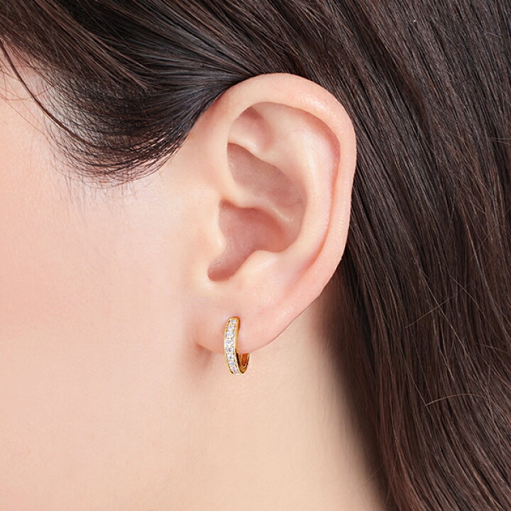 楽天市場】【SALE】 K10イエローゴールドダイヤモンドイヤリング 
