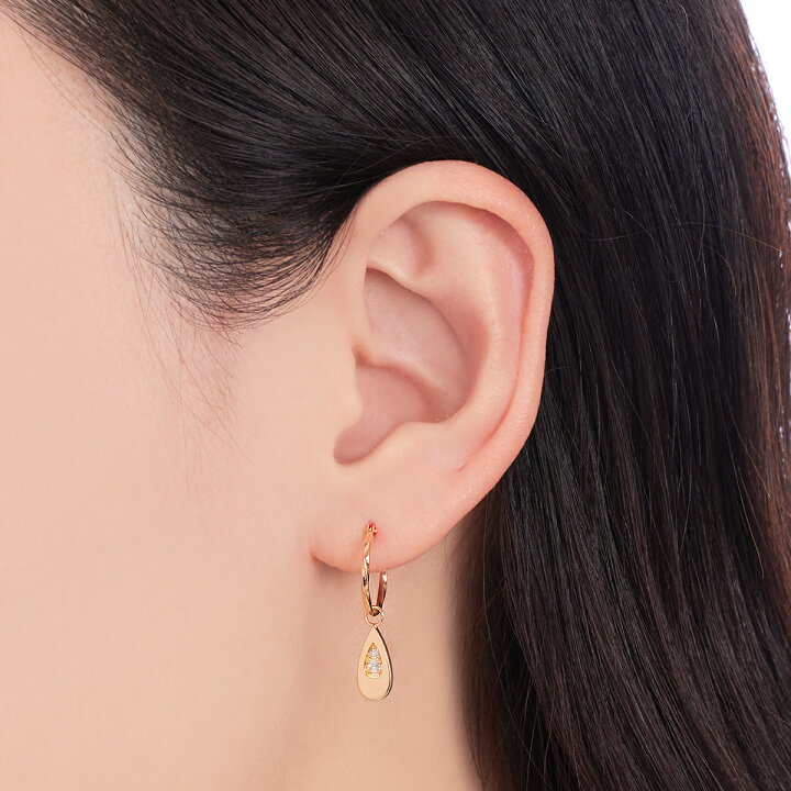楽天市場】【SALE】 K18イエローゴールドダイヤモンドピアス 