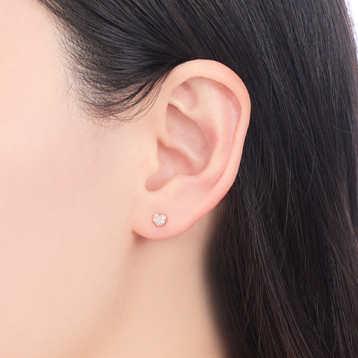 楽天市場】K10ピンクゴールドダイヤモンドピアス : ジュエリーツツミ