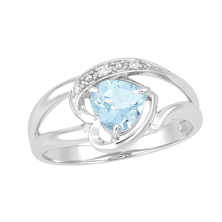 楽天市場】【DEAL】 K10ホワイトゴールドアクアマリンリング  