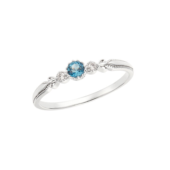 楽天市場】K10ホワイトゴールドロンドンブルートパーズリング 