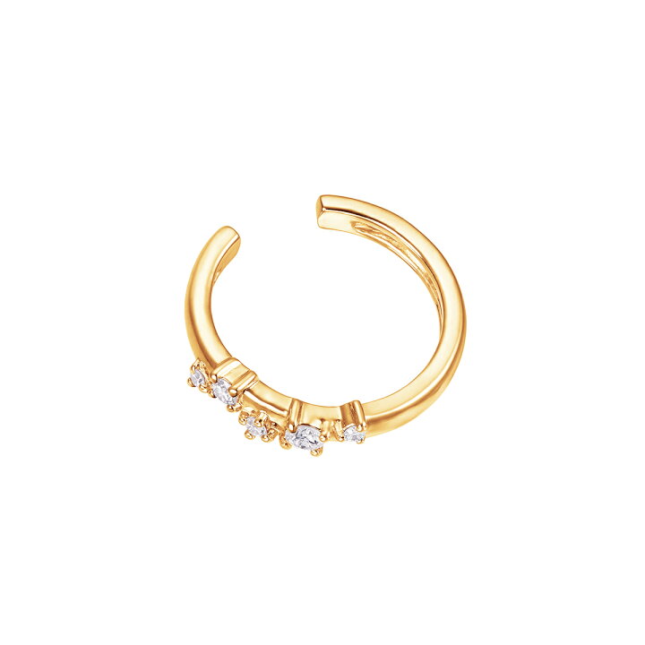 楽天市場】【SALE】 K18イエローゴールドダイヤモンドイヤーカフ（片側  