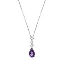 20％ポイントバック 〜08/01(金)9：59まで【DEAL】 K10ホワイトゴールドアメシストネックレス