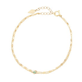 20％ポイントバック 〜11/21(金)9：59まで【DEAL】 K10イエローゴールドエメラルドブレスレット